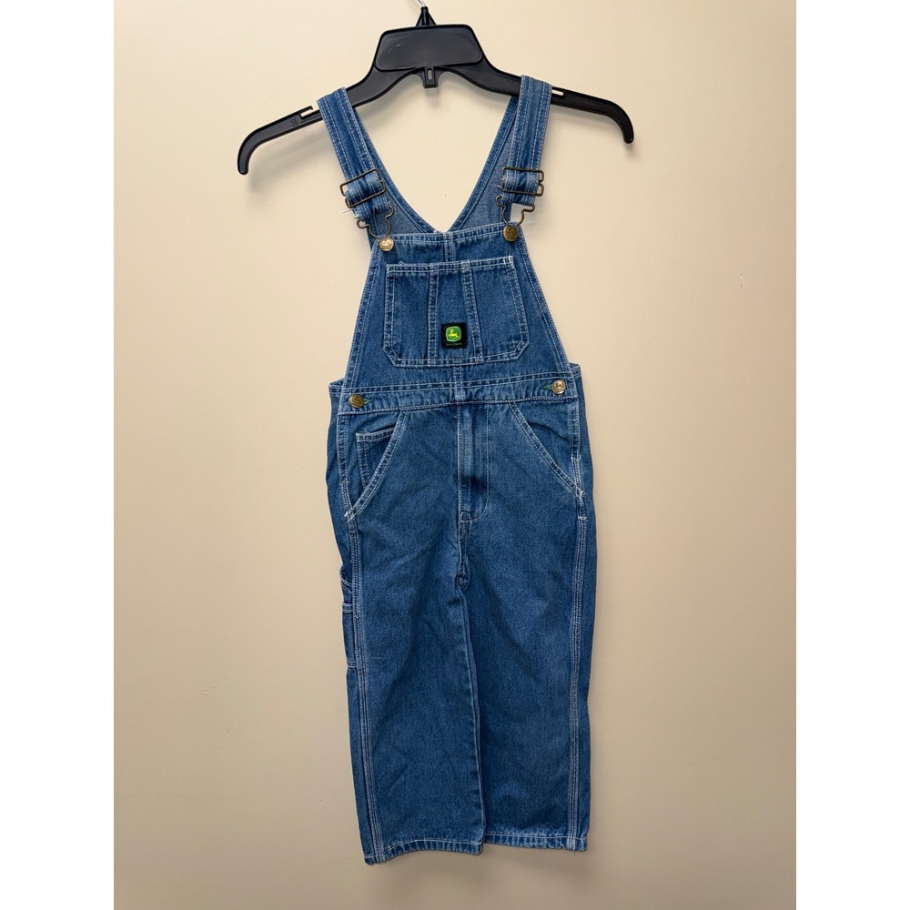 John Deere Kids Denim Bib Overalls Medium Wash Blue Size 5 TJD94610W DST